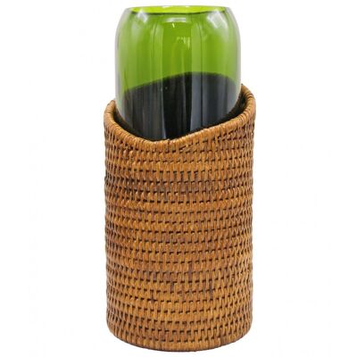 Vase Pye honey green recycled bottle Large
