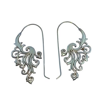 Belles boucles d’oreilles en laiton pendantes vintage IndianTribal
