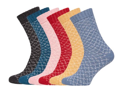 Wollsocken mit Muster