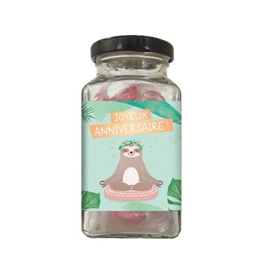 Anniversaire - Bonbons en verrine 90g « Joyeux Anniversaire! »