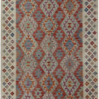 Kilim traditionnel tissé à la main fin-74698