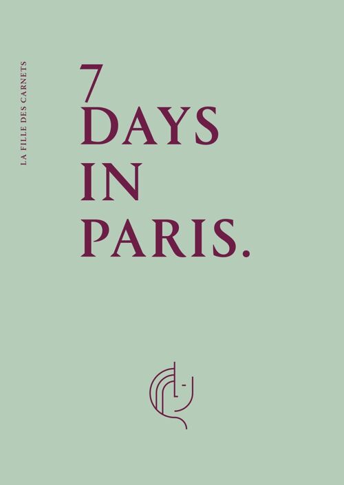 Carnet 7 JOURS À PARIS en anglais