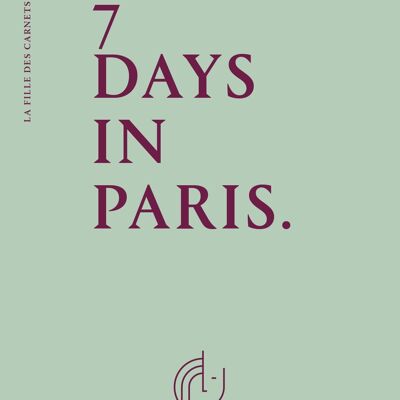 Carnet 7 JOURS À PARIS en anglais