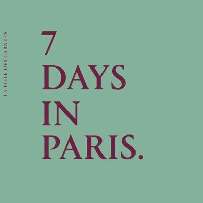 Cuaderno 7 DÍAS EN PARÍS en inglés