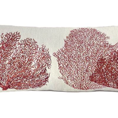 Woven cushion cover coral kidneys