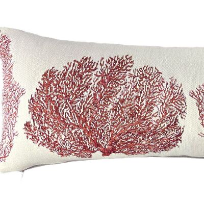 Woven cushion cover coral kidneys