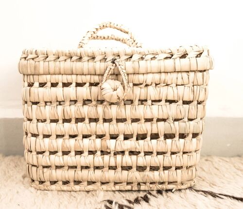 Small wicker basket, vanity, storage boho & Chic