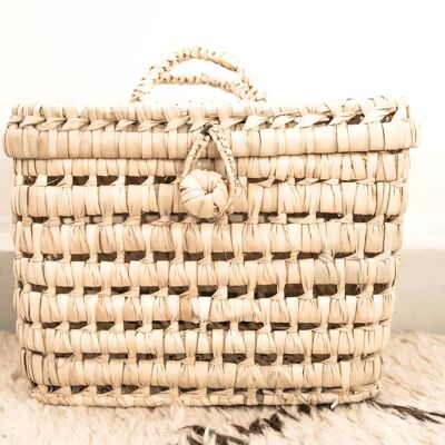 Small wicker basket, vanity, storage boho & Chic