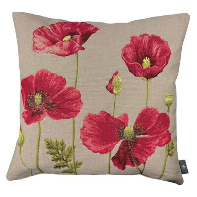 Poppies woven cushion cover