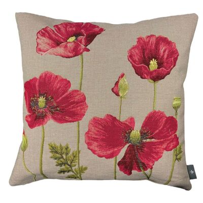 Poppies woven cushion cover