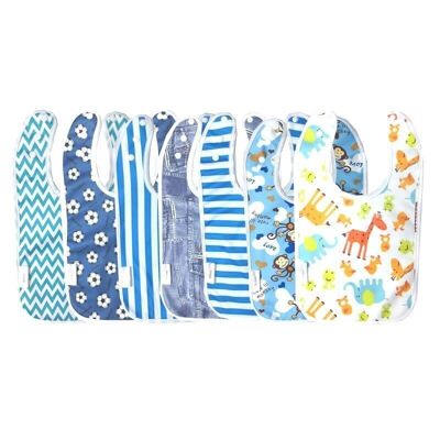 7 large waterproof bibs, scalable size, waterproof and absorbent - boy