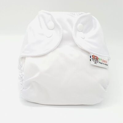 Special newborn washable diaper - Soft and natural - white
