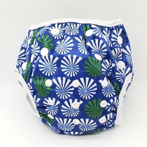 Couche maillot de bain - spirales bleues