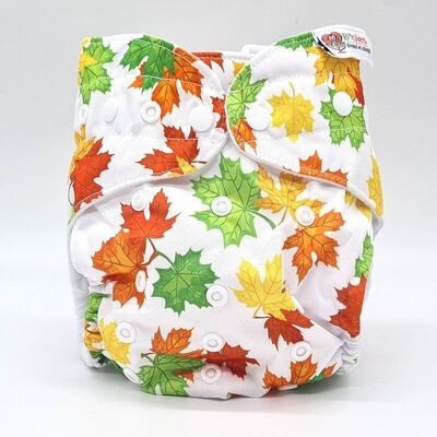 Cloth diaper "quick drying", scalable size - Te1 - Microfiber - Autumn