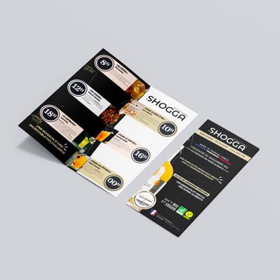 SHOGGA FLYERS KIT - Aumenta le tue vendite 🚀✨ Succo concentrato di zenzero/limone/curcuma - biologico e artigianale - nato nella Franca Contea