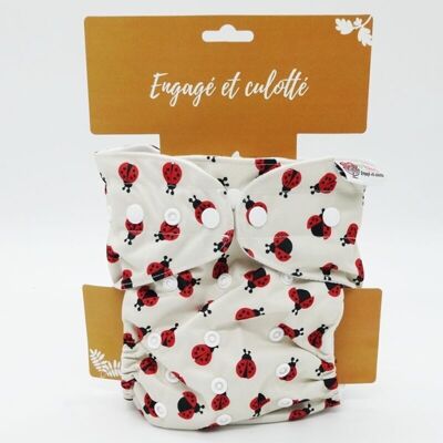 Cloth diaper "quick drying", scalable size - Te1 Microfibre - Ladybird