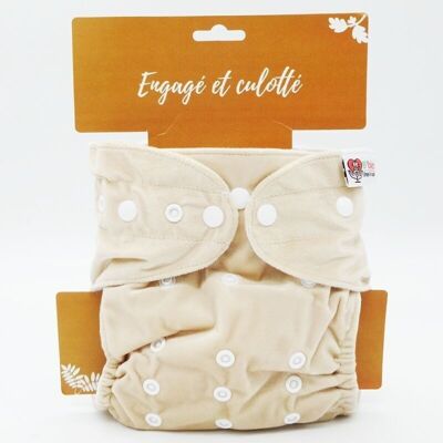 Cloth diaper "quick drying", scalable size - Te1 Microfiber - Minky linen