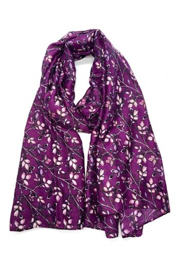 foulard motifs feuille d'arbre 13