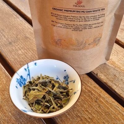 Thé blanc biologique premium Bai Mu Dan - 50 g