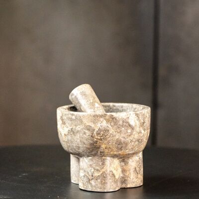 Grey Marble Pestle and Mortar