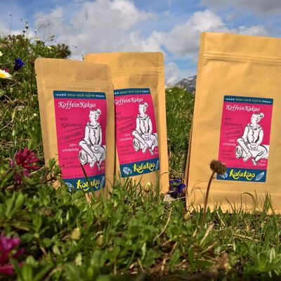 KolaKao - cacao con cafeína y nuez de cola - bebida en polvo sin azúcar, extra chocolatada, con cafeína y cacao, orgánica y vegana