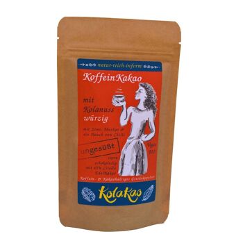 KolaKao épicé non sucré - le cacao caféiné avec 47% de noix de kola, chocolaté 1