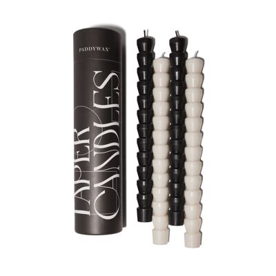 Taper Candle Set - Black & White (Pack Of 4)