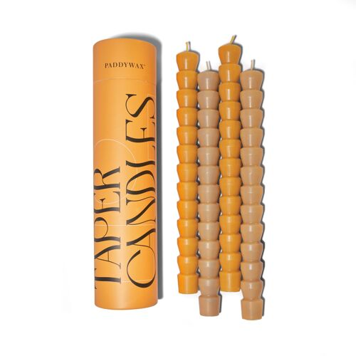 Taper Candle Set - Orange & Peach (Pack Of 4)
