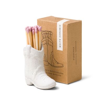 Nashville Ceramic Boot Match Holder (25 Pcs) - White