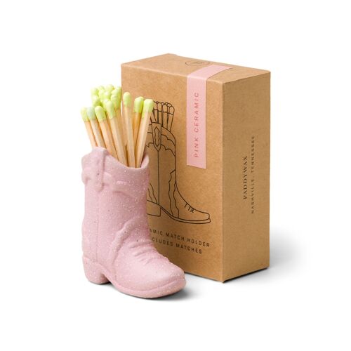 Nashville Ceramic Boot Match Holder (25 Pcs) - Pink