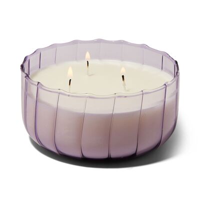 Ripple Glass Candle 12 oz./340g - Salted Iris