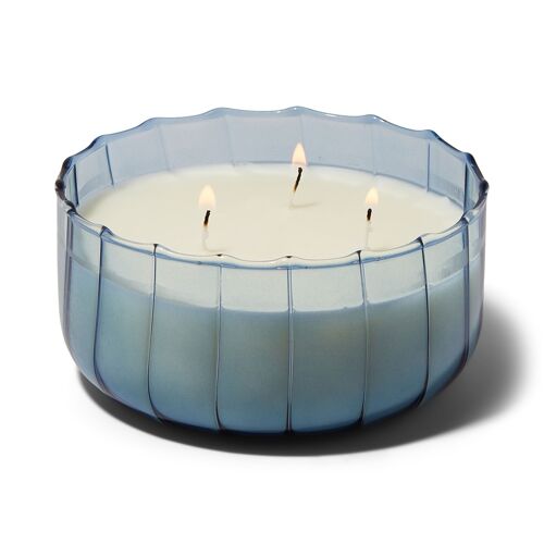 Ripple Glass Candle 12 oz./340g - Peppered Indigo