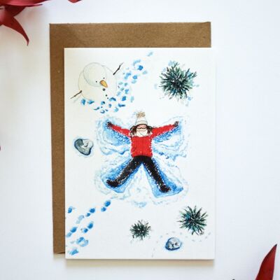 A6 card: Winter angel