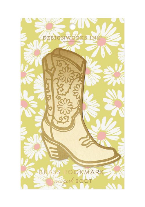 Brass Bookmark - Cowgirl Boot