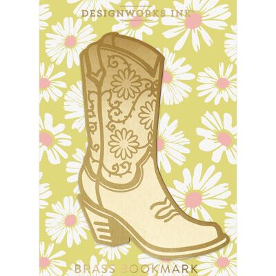 Brass Bookmark - Cowgirl Boot