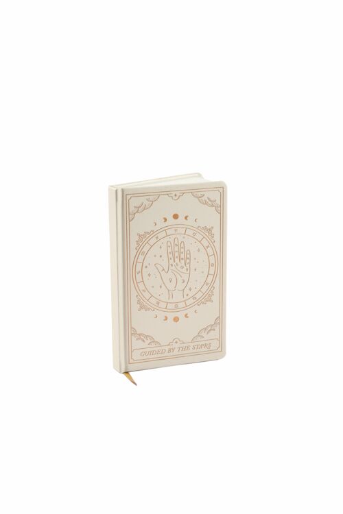 Bookcloth Hardcover Journal - Off White - Zodiac, Guided By The Stars