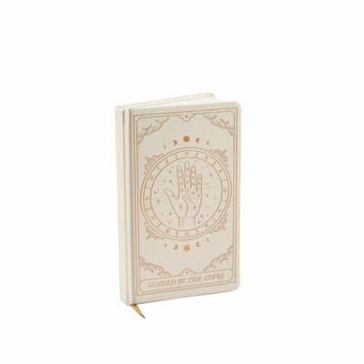 Bookcloth Hardcover Journal - Off White - Zodiac, Guided By The Stars