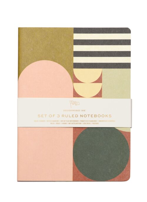 Flex Notebooks - Mod Geo (Set Of 3)