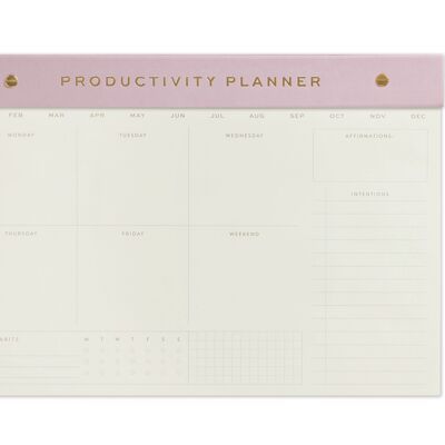 Bloc de notas semanal - Lila - Planificador de productividad