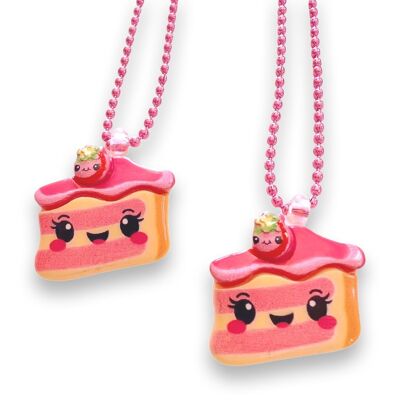 Pop Cutie Kawaii Strawberry Cake Necklace