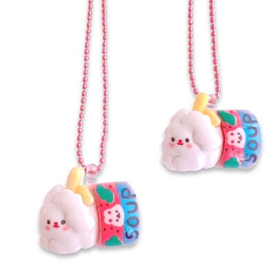 Pop Cutie Vegetable Soup Bunny Necklace