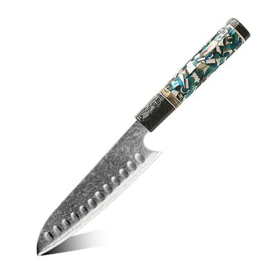 Santoku Damast Kochmesser - Seki - 19 cm Klinge