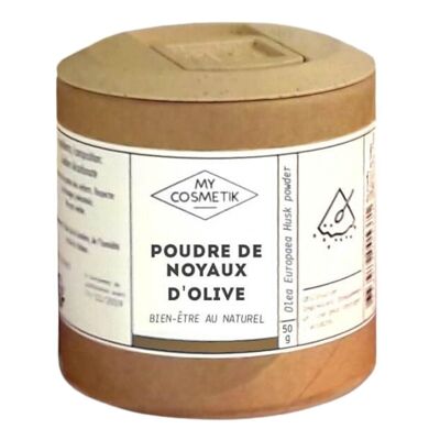 Poudre de noyaux d'olive - 50 g - en pot végétal