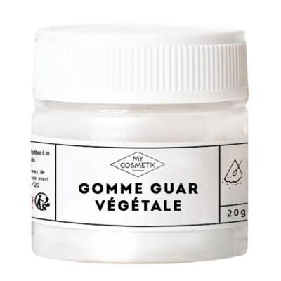 Gomma Guar vegetale - 20 g - in vasetto di cristallo