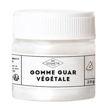 Gomme Guar végétale - 20 g - en pot cristal 1