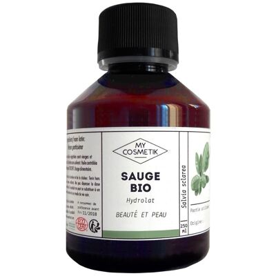 Organic sage hydrolat - 250 ml + Pump