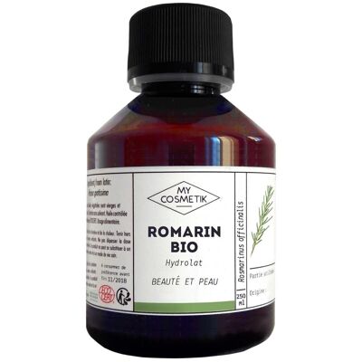 Hydrolat de romarin biologique - 250 ml + Pompe