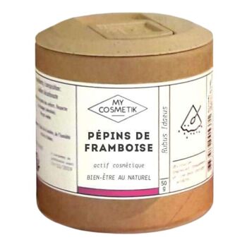 Pépins de framboise - 50 g - en pot végétal 1