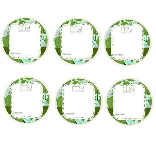 6 runde Blanko-Etiketten