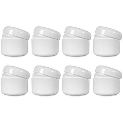 Set of 8 empty jars 100 ml - single wall - Pack of 8 x 100 ml